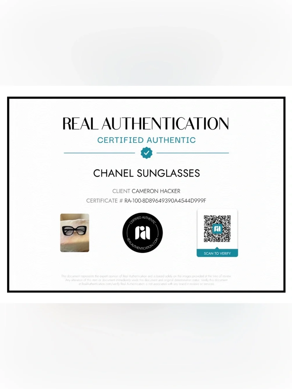 CHANEL Blue Logo Crystal Accent Cat-Eye Sunglasses